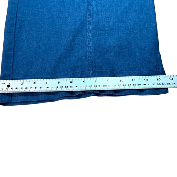 CONTEMPORAINE par SIMONS 100% Organic Linen Wide Leg Cropped Pants w/ Belt Sz 14 - Picture 7 of 9